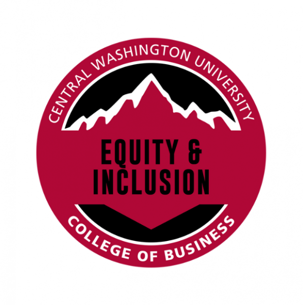 Logo for CWU College of Business for equity and inclusion 